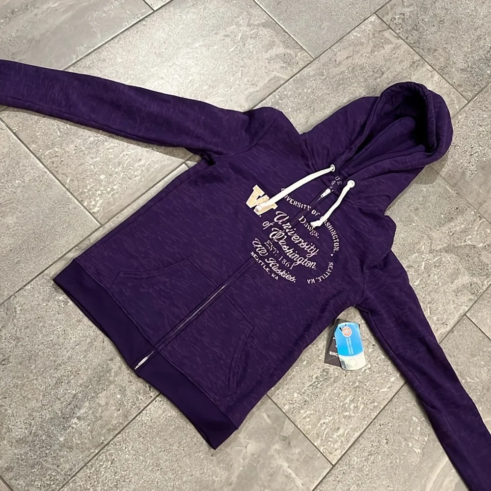 UW Huskies Full Zip Hoodie NWT - Picture 2 of 9